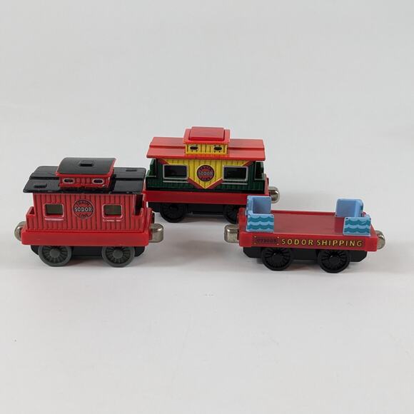 Thomas & Friends Diecast Lot Musical Caboose WORKS Sodor Line Shipping Sea Cargo - Picture 4 of 13